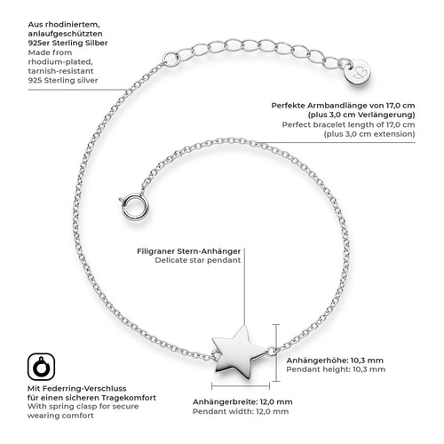 Armband silber Stern