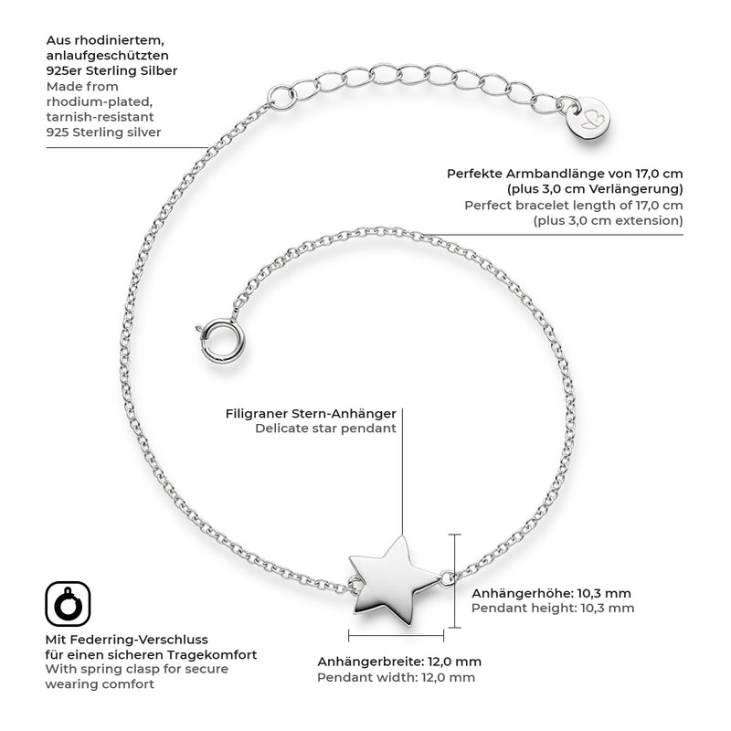 Armband silber Stern