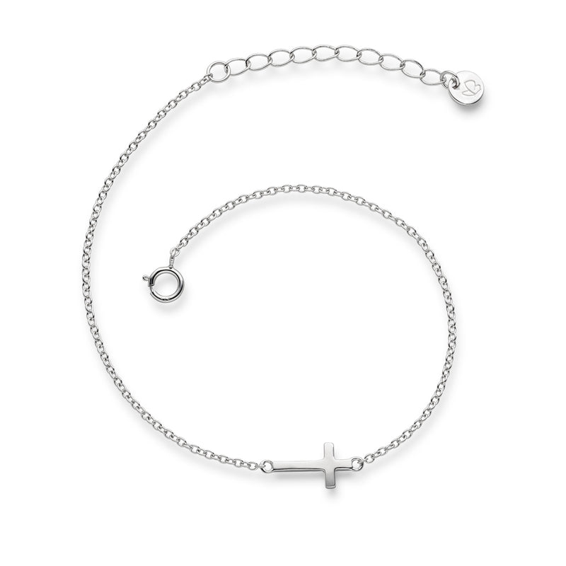 Kreuzarmband silber