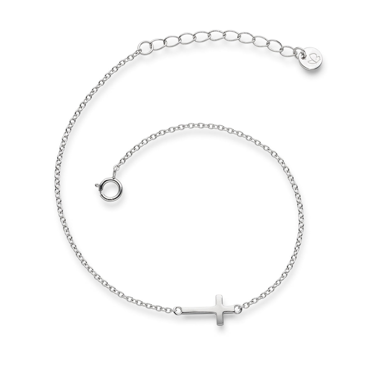 Kreuzarmband silber