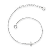 Kreuzarmband silber