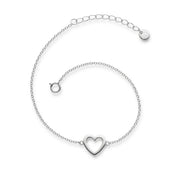 Silberarmband Herz