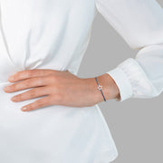 Textil Armband grau Stern silber
