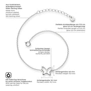 Schmetterling Armband silber