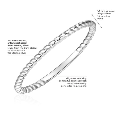 Schmaler Ring gedreht