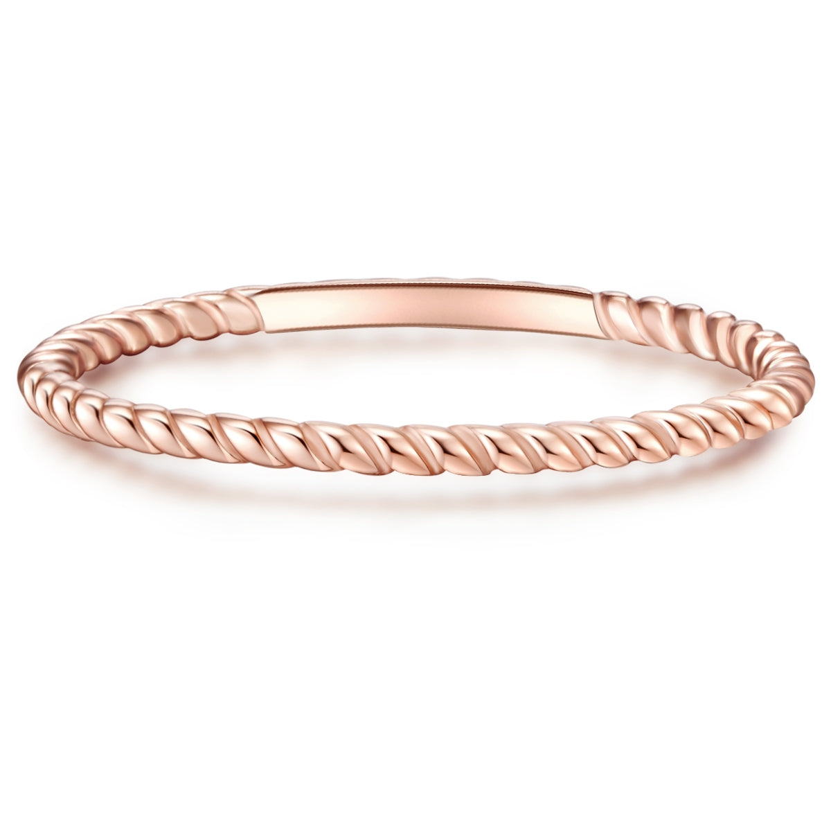 Schmaler Ring roségold gedreht