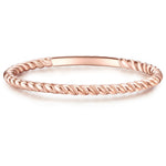 Schmaler Ring roségold gedreht