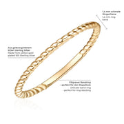 Schmaler Ring gold gedreht