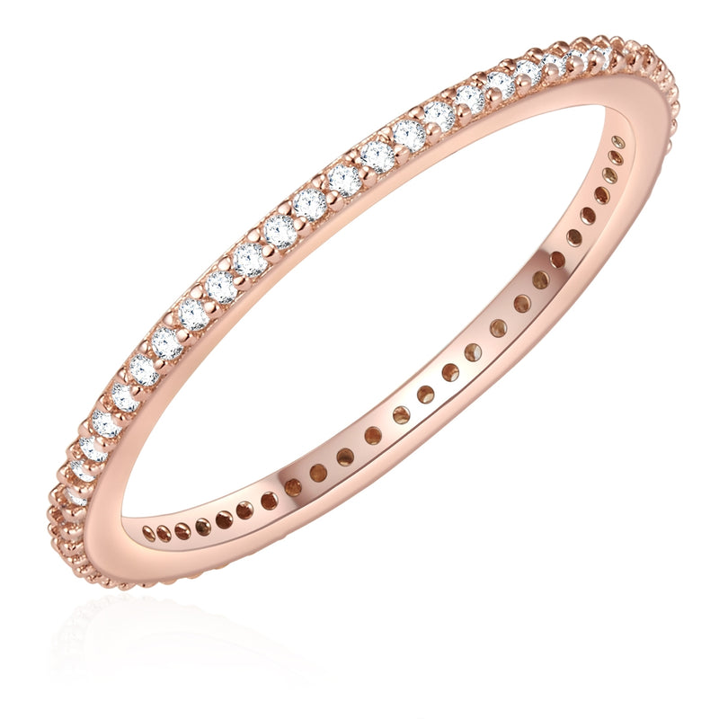 Steck Ring Zirkonia roségold