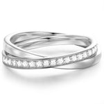 Wickel-Ring mit Zirkonia silber