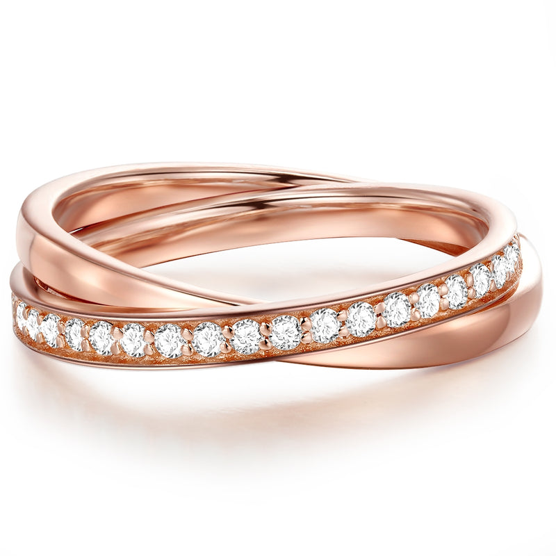 Wickelring roségold Twist-Look