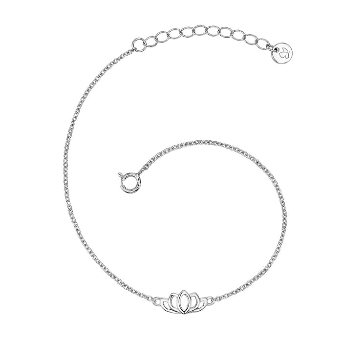 Lotusblume Armband silber