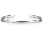 Armreif silber follow your heart