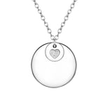Kette TWO LOVE COINS silber