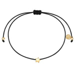 Textil Armband schwarz Stern gelbgold