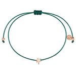 Textil Armband grün Palme roségold