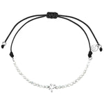 Textilarmband Palme silber