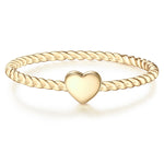 Herzring gold schmal