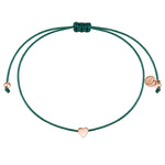 Textil Armband grün Herz roségold