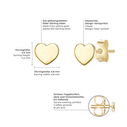 Ohrstecker gold Herz klein