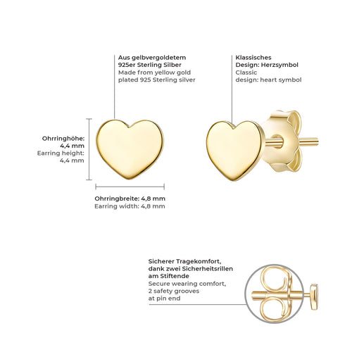 Ohrstecker gold Herz klein