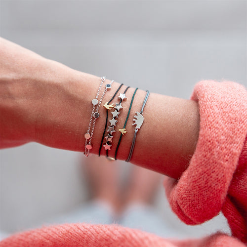 Textil Armband grün Kaktus gelbgold