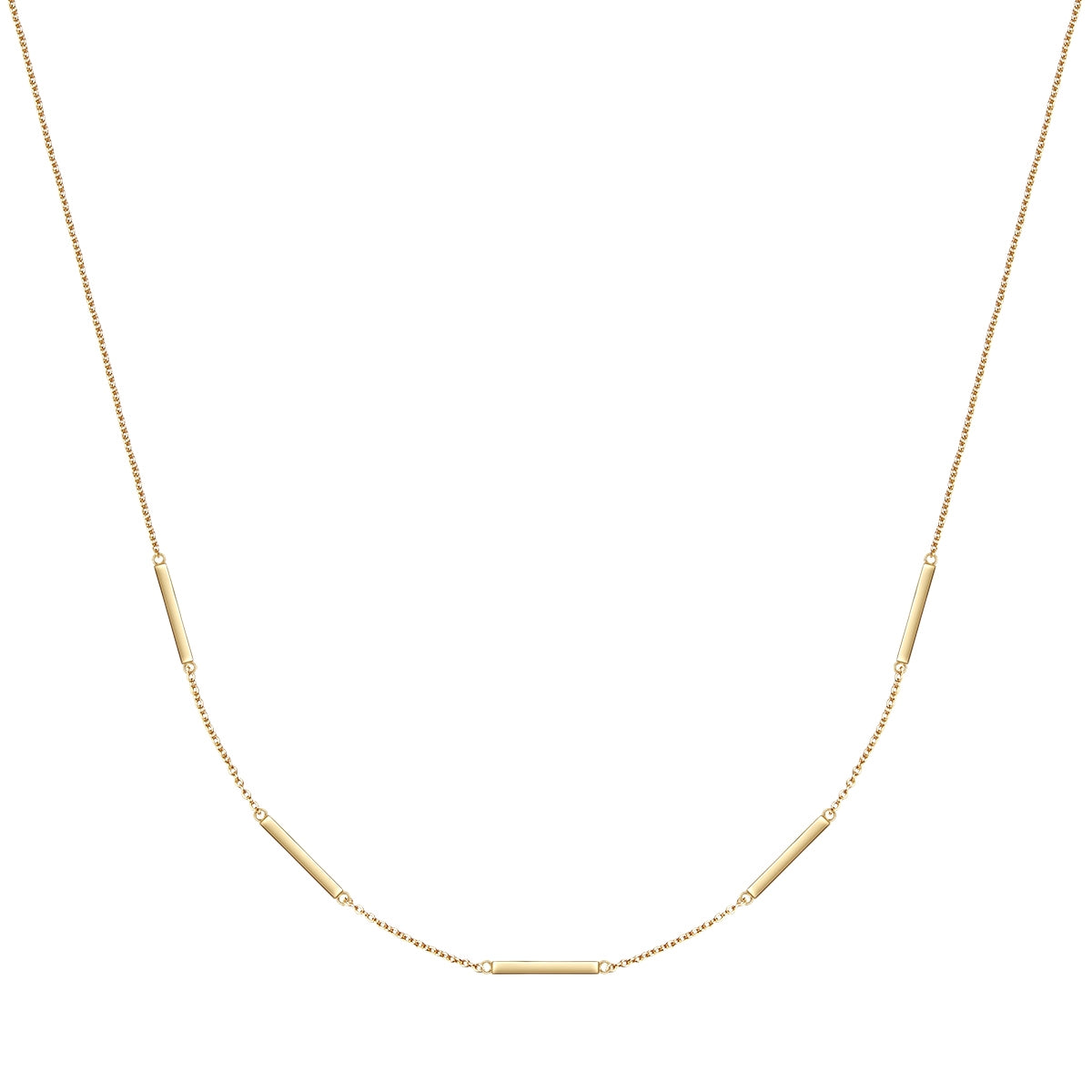 Silberkette in gold mit Stäbchen