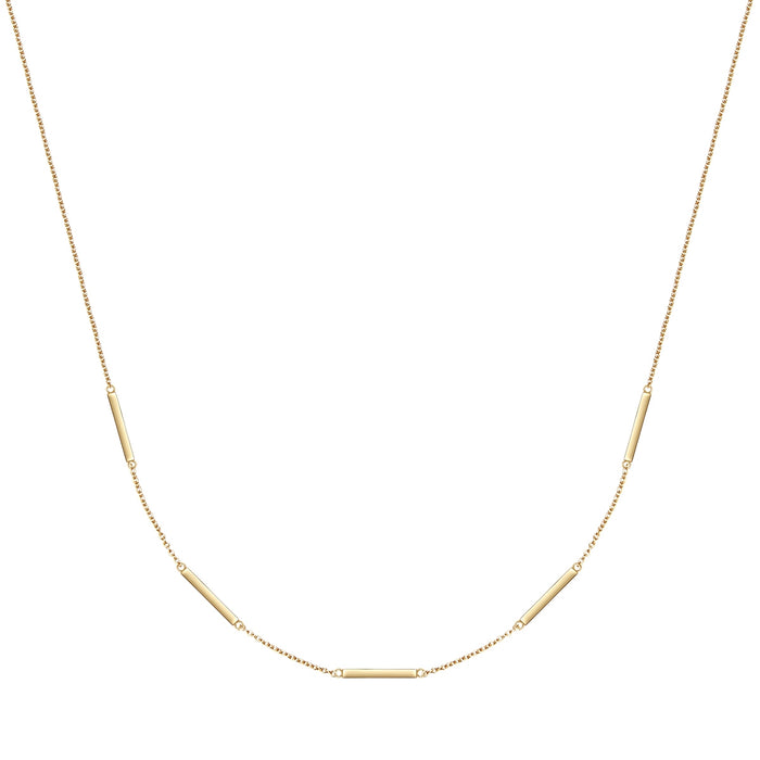 Silberkette in gold mit Stäbchen