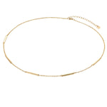 Silberkette in gold mit Stäbchen