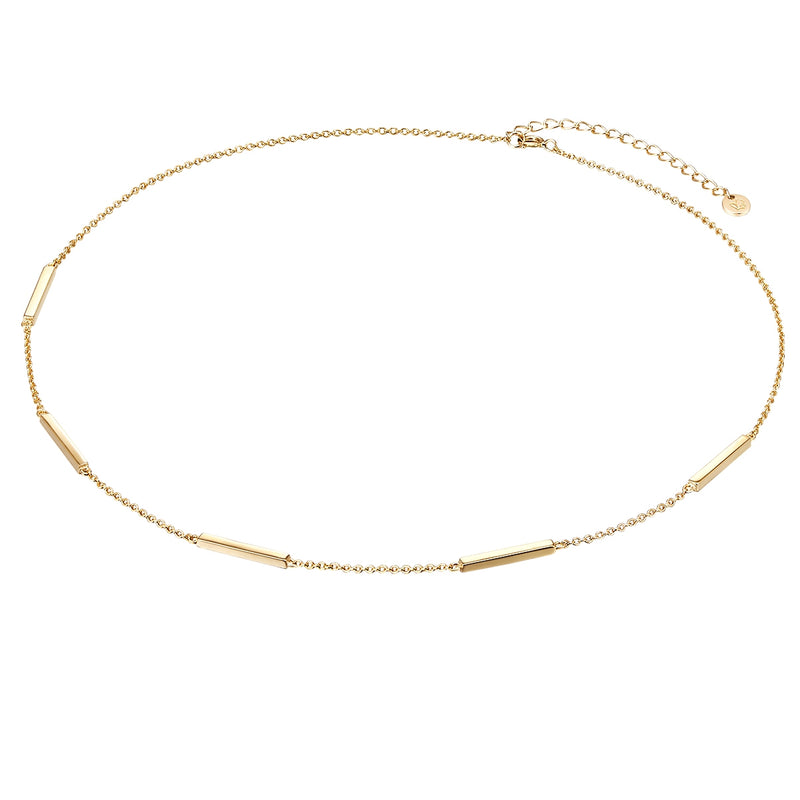 Silberkette in gold mit Stäbchen