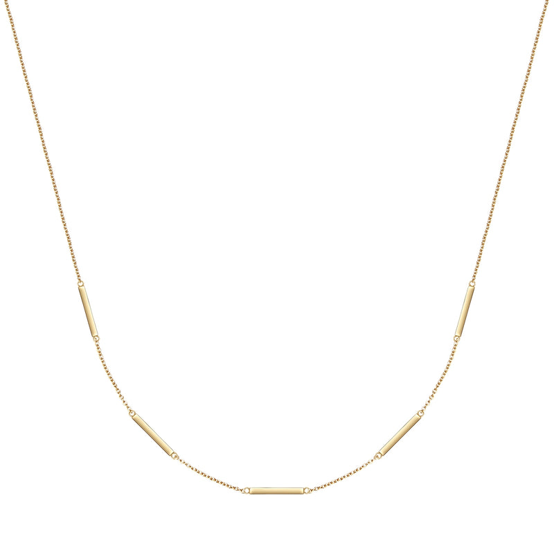 Silberkette in gold mit Stäbchen