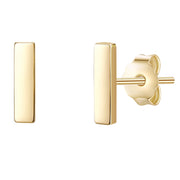 Ohrstecker gold Stäbchen eckig