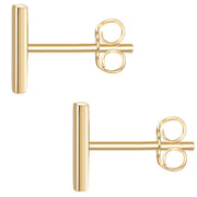 Ohrstecker gold Stäbchen eckig