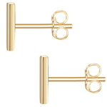 Ohrstecker gold Stäbchen eckig