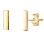 Ohrstecker gold Stäbchen eckig