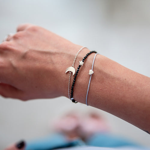 Mond Armband silber