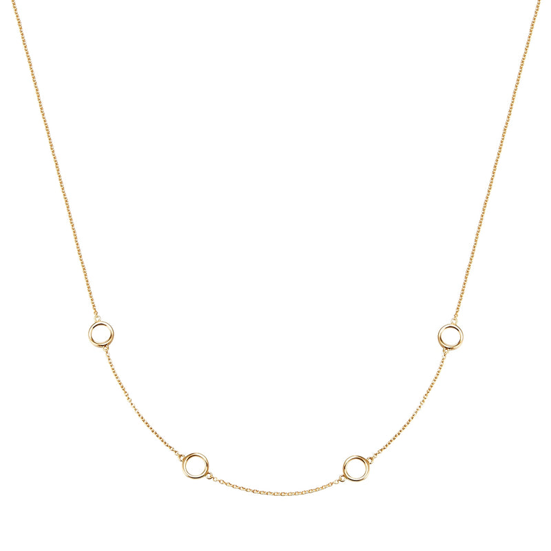 Kette mit offenen Kreisen gold