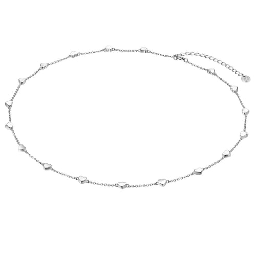 Herz Kette silber mit kleinen Herzen