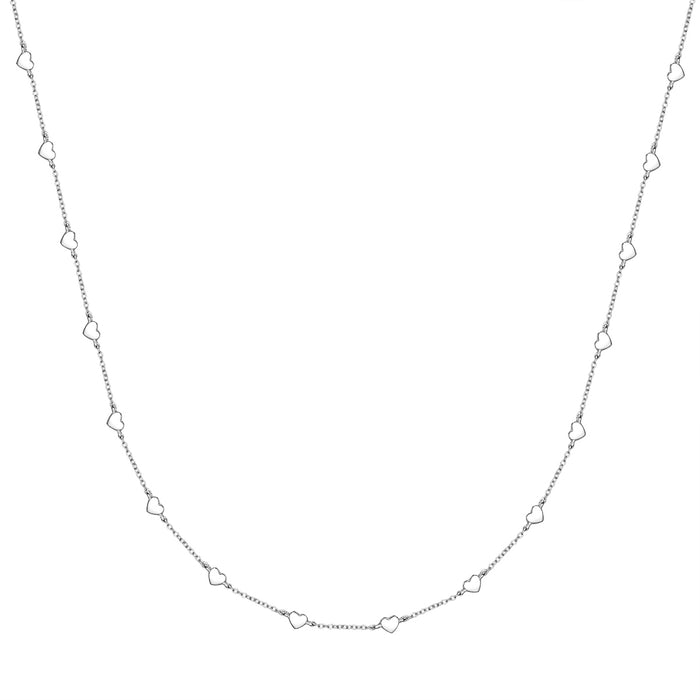 Herz Kette silber mit kleinen Herzen