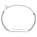Textil Armband grau silber