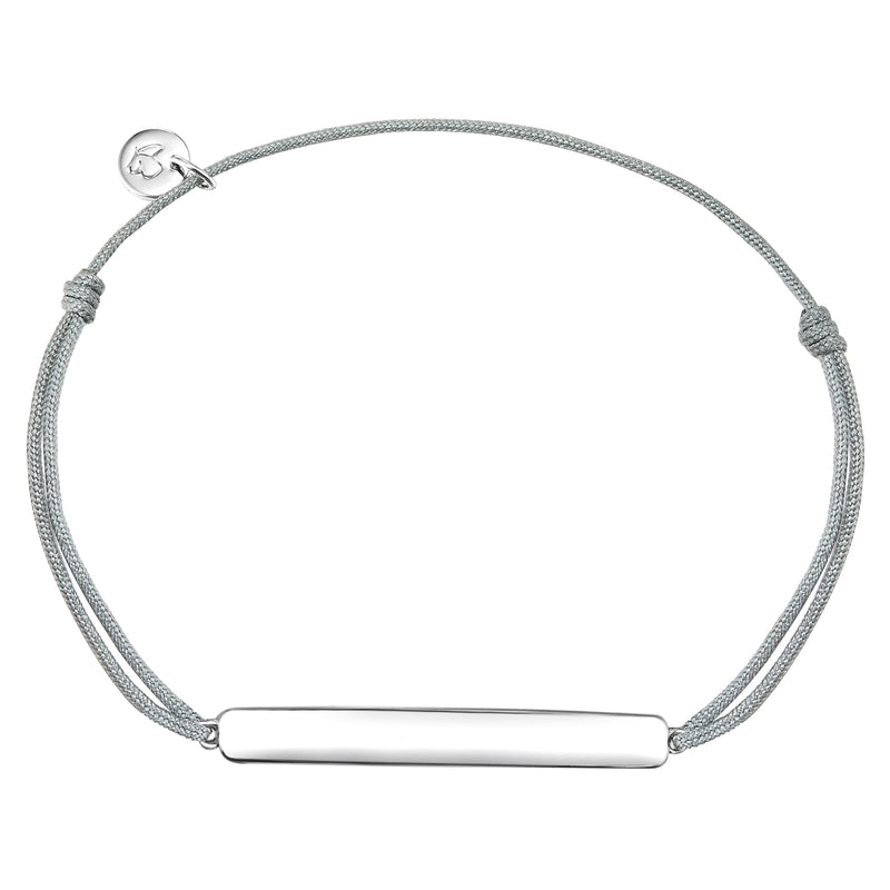 Textil Armband grau silber