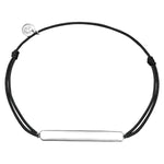 Textil-Armband SCHILD schwarz/silber