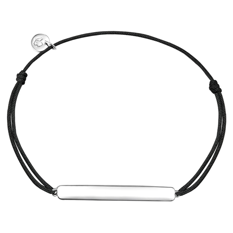 Textil-Armband SCHILD schwarz/silber