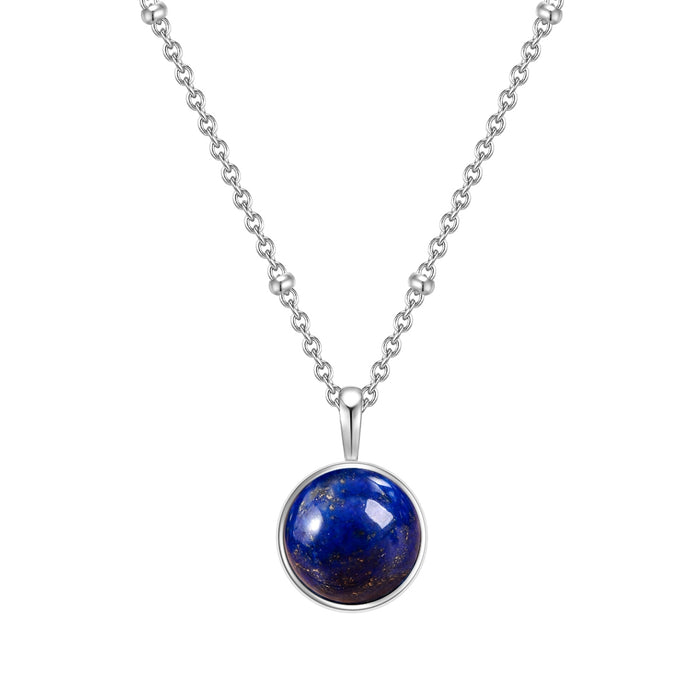 Halskette Lapislazuli (synth.) silber