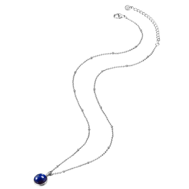 Halskette Lapislazuli (synth.) silber