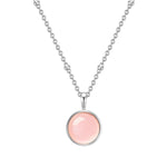 Halskette Rosenquarz silber