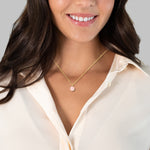 Halskette Rosenquarz gold