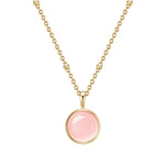 Halskette Rosenquarz gold