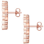 Ohrstecker mit 5 Bergkristallen roségold