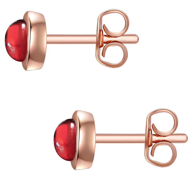 Ohrstecker roségold Granat